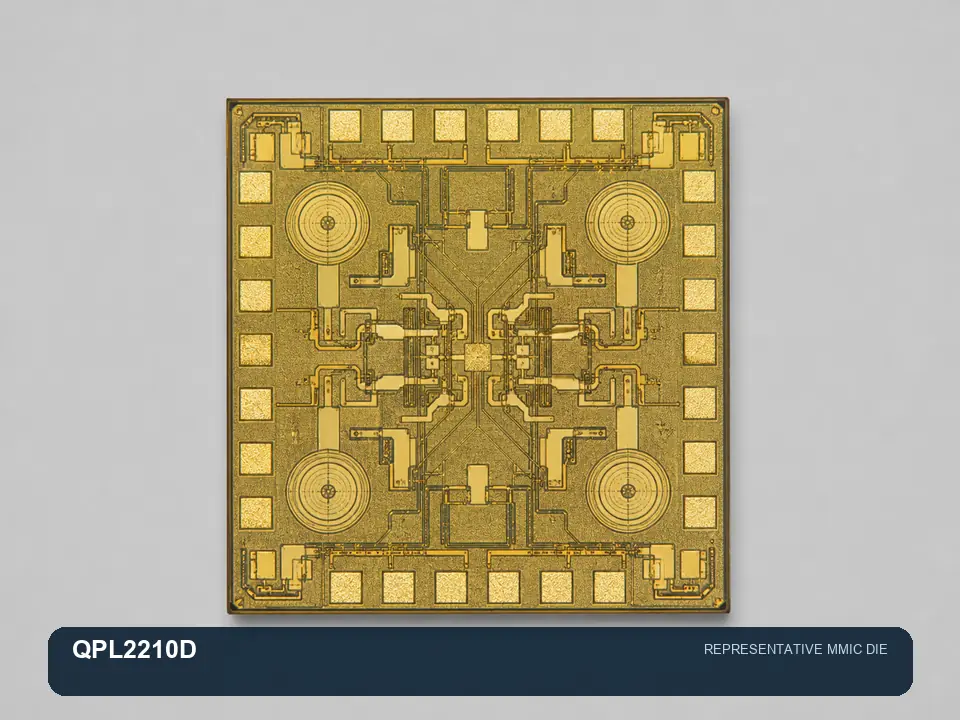 QPL2210D Qorvo representative MMIC die image