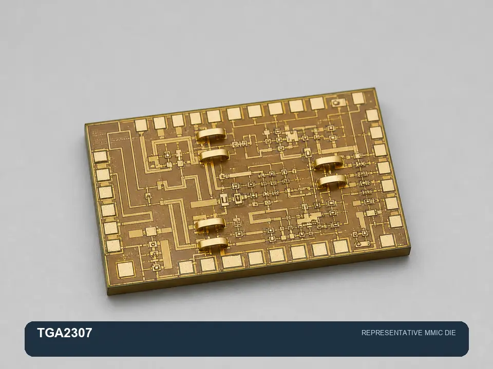 TGA2307 Qorvo representative MMIC die image