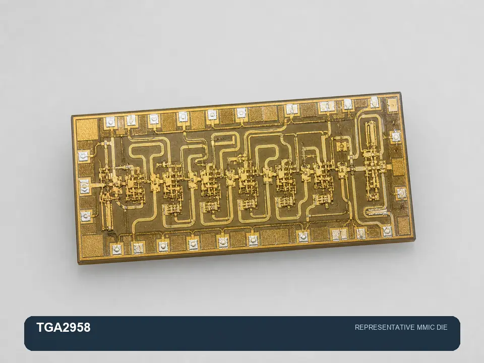 TGA2958 Qorvo representative MMIC die image